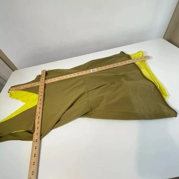 Opening Ceremony Sleeveless Mini Dress Womens S Yellow Green V-Neck - Picture 5 of 6